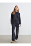 Xside Anthracite Crew Neck Oversize Women's Sweatshirt - 2