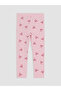 Pink Bow Patterned Girls' Tights, Pack of 2 - 3