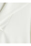 Gencc Quality Natuvera Ecru Sailor Collar Women's Sweatshirt with Lace-Up Waist - 6