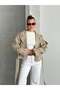 Double-Breasted Belted Buttoned Crop Jacket - 2