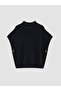 Lcw Modest Black Half Turtleneck Women's Knitwear Poncho - 5