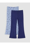 Blue Floral Spanish Style Girls' Leggings 2-Piece Set