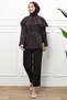 Brown Collared Cape Patterned Tunic - 3