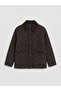Esvab • Modern & Distinctive Velvet Shirt Roba Collar Women's Puffer Coat - 7