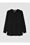 Lcw Grace Black Crew Neck Embroidered Women's Tunic - 5