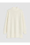 Lcw Modest Ecru Stand Collar Women's Knitwear Tunic - 5