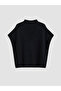 Lcw Modest Black Half Turtleneck Women's Knitwear Poncho - 6