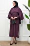 Modal Dress with Plum Cape - 3