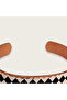 Cream black check thin copper bracelet, adjustable - 4