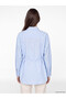 Two Mt Shop Quality Lcw Modest Blue Belted Poplin Women's Shirt Tunic - 4