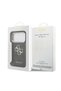 iPhone 18 Pro Case Licensed Gold Frame 4g Patterned Metal Large 4g and Text Logo Cover Black - 8