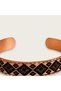 Black copper square board thin copper bracelet, adjustable - 3