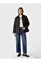 Esvab • Modern & Distinctive Velvet Shirt Roba Collar Women's Puffer Coat - 3