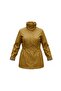 Water Repellent Fabric Raincoat with Drawstring Waist and Gingham Cuffs - 2