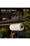 Premium Paper Towel Rack – Black Metal Snap-On Napkin Holder, No Drilling Required, In-Cabinet Kitchen Organizer - 4