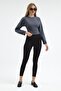 Women's Long Sleeve Smocked Crop Blouse - 3