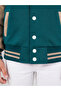 Boys' Petrol Green Printed College Jacket (3-Strand Thick Fabric) - 5