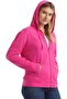 Hanes Women's Jersey Zipper Hooded Sweatshirt, Dark Brown Color, Size Xxl, Very High Collar - 3