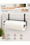 Premium Paper Towel Rack – Black Metal Snap-On Napkin Holder, No Drilling Required, In-Cabinet Kitchen Organizer - 5