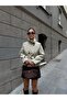 Double-Breasted High Collar Belted Cape Trench Coat - 7