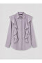 Two Mt Shop Quality Lcw Everyday Lilac Modal Blended Ruffled Women's Shirt Tunic - 5