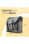 Stylo Premium 14 Inch Gray Color Sling Bag I Water Resistent Polyester I Stylish Zipper Pockets and Compartments | Two Small Pockets - 4