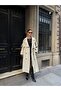 Oversized Cloak Belted Long Trench Coat - 5