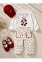Girl's oversized pinterest-style cherry print outfit, ages 2-3/7-8