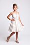 Girl's Meis Crystal Evening Dress M00860 White - 4