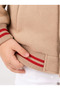 Boys' Beige College Jacket 3-Thread Shardooned Fabric (Thick) - 4