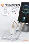كيبل قصير USB الى USB C، كيبل كيبل كريشن قصير 0.5 قدم، شحن سريع 3 امبير - 4