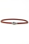 Taba Original Thin Leather Silver Color Clip Minimalist Men's Bracelet M072A - 3