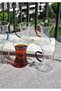 6 Pieces of Glass Multi-Colored Tea Cups with Handles 150 ml Tea Cups with Handles - 3