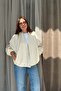 Double-Breasted Raglan Jacket Ekru - 5