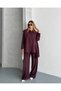 Women's Tencel Gabardine Scarf Shirt & Wide-Leg Pants Bottom - Top Set - 4