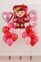 Party 8 Year Old Strawberry Shortcake Themed Birthday Balloon Set |   Rakam Foil + Pink Heart |   Red Pink Spotted Balloon