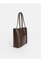 Leather look women's shoulder bag - 4