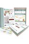 كتاب ذكريات للأطفال مع صندوق تذكاري و30 ملصق لذكريات شهرية للأطفال - دفتر قصاصات للسنة الأولى بتصميم