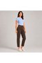 Dark Women's Brown High Waist Lycra Trendy Mom Jean