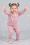 Mojo unisex baby 1-3 years cotton seasonal tracksuit set powder - 2