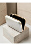 Bridal Bag Ecru Matte Leather with Gold Metal Detail and Chain Strap Women's Evening Dress Bag Wedding Engagement Graduation - 4