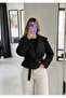Double-Breasted Belted Crop Trench Jacket - 4