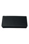 Genuine Leather Handheld Portfolio Wallet with Phone Slot and Magnetic Closure, Black