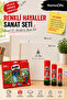 24 Colors of Dry Paint + 3 Different Weighted Stick Adhesives + 2 Pieces of 110 Gr 25X35 cm Drawing Pads