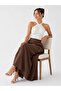 Women's Tencel Elastic Waist Double Pocket Skirt-Looking Pants - 2