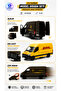 Die Cast Mercedes-Benz Sprinter Cargo Car Set of 2 13cm – 1:48 Scale Metal Body Pull-Open Door Pull-Back Ups Dhl Model Car - 2