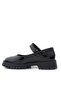 Rakerplus 120-Srdt Black Patent Leather Velcro Thick Sole Metal Detailed Girls' School Shoes - 2