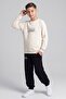 Boys' Letter Printed Sweatshirt and Jogger Pants Set - 2