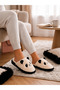 Women's Plush Home Slippers Cute Panda Patterned Winter Warm Closed Toe Soft Sole Slippers Stc1332 - 2
