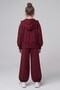 Girl's 9-14 Years Old Pleated Jogger Sweatpants Burgundy - 3